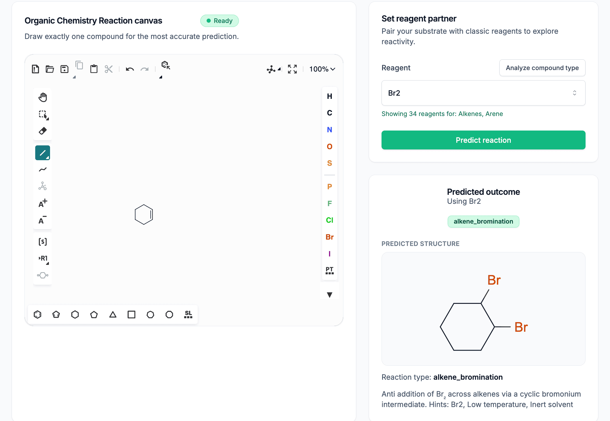 ChemGenius reaction solver interface